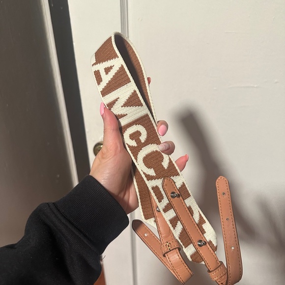 Stella McCartney Perforated Logo Saddle Bag Camel - Picture 9 of 13